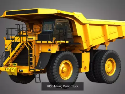 785D Mining Truck 2 in 1 3D Model Pack