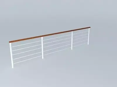 QE2 railing Free 3D model