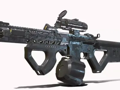 M4A1 SPACE TROPER Low-poly 3D model