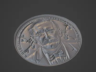Niels Bohr Medallion 3D print model get