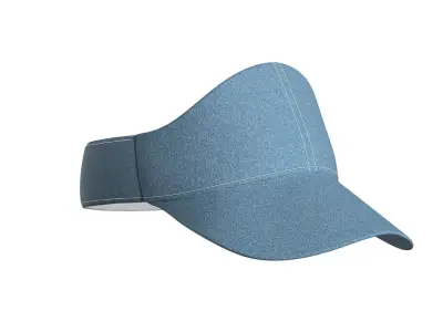 Denim Sun Cap 3D model