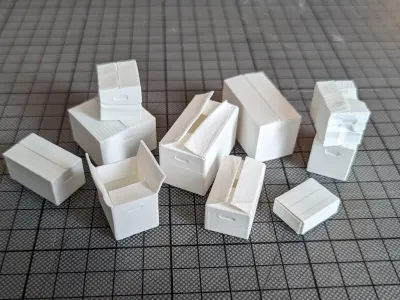 Card Boxes different sizes 3D print model
