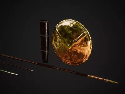 Spartan Weapon Kit Low-poly 3D model