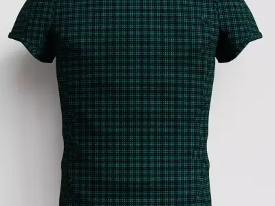 Realistic 3D T-Shirt Model with Fabric Texture Free 3D model