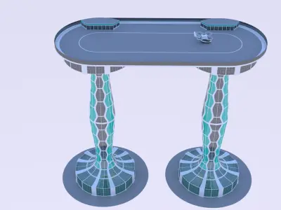 Futuristic droneport II 3D model