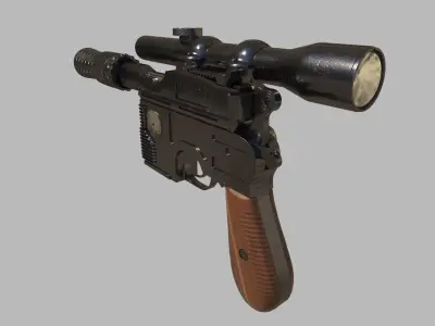 DL-44 - Han Solo Blaster with textures 3D model