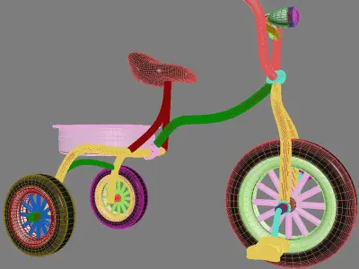 Kids Bicycle 3D model buy