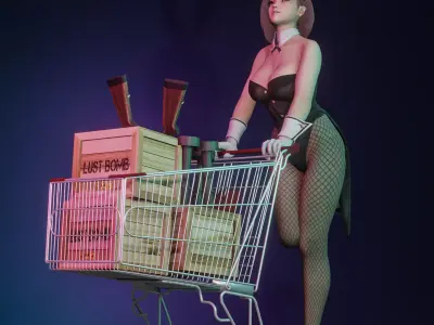 The Shopping Rabbit Free 3D model