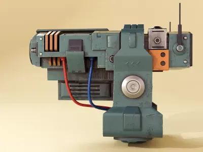 Tank Thermal Imager Low-poly 3D model