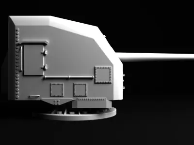 Destroyer Maingun Free 3D model