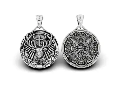 St Hubertus Signet Pendant 3D print model