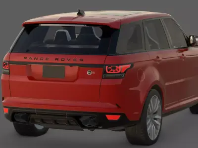 2015 Land Rover Range Rover Sport SVR 3D Model  Low-poly 3D model