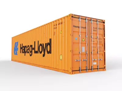 40 feet High Cube Hapag Lloyd shipping container 3D model