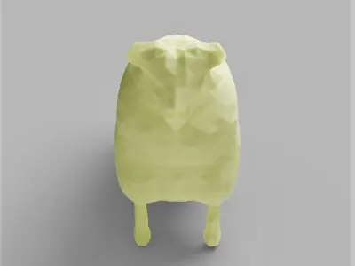 Geometric Sheep Low-poly 3D model