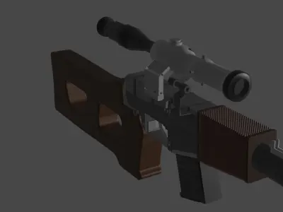 3D model of weapon 3D model