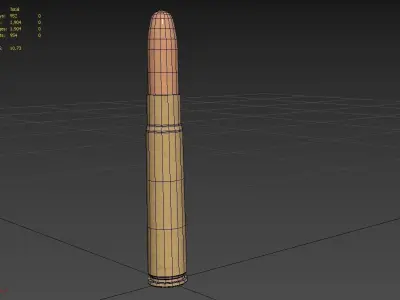 9-57mm-Mauser Ammo Low-poly 3D model