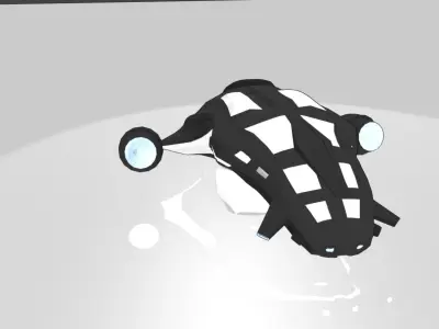 Sci-Fi SpaceShip Low-poly 3D model buy