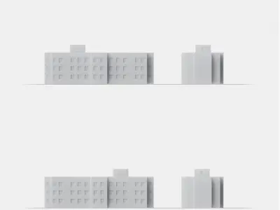 Free 3D Print miniature building RB-SP-MD-009 Free 3D print model