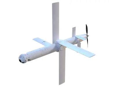 S570 Loitering Munition Weapon System Low-poly 3D model