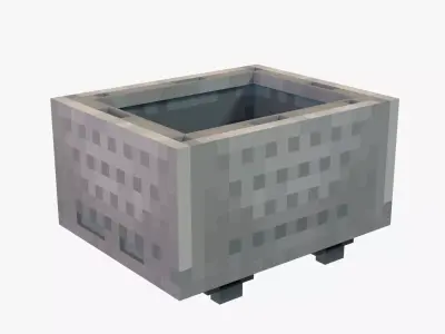 Minecraft Minecart Low-poly 3D model