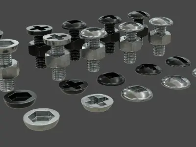 Tornillos - vis - screws 3D model