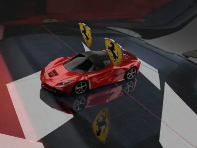 LaFerrari ferrari sports car in video game Free 3D model