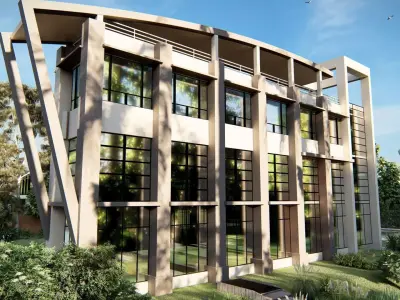 Public Building 02 Low-poly 3D model