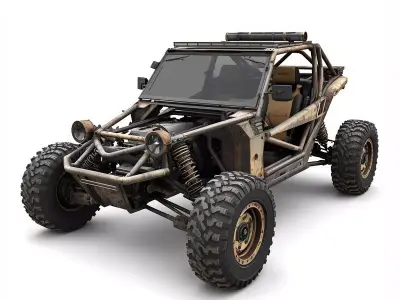 Rusted Apocalypse Desert Raider 3D Model Low-poly 3D model
