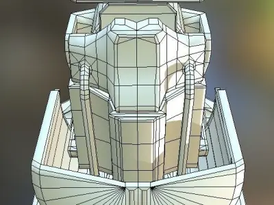Futuristic control module Low-Poly Low-poly 3D model