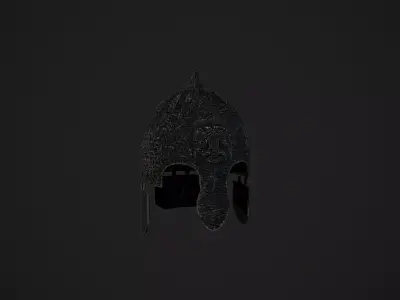 Medieval Knight Helmet Low-poly 3D model purchase