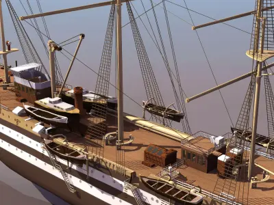 AMERVE british warship - british warship Low-poly 3D model