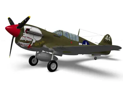 Curtiss P-40N Warhawk 3D model