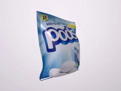 3D model of packaging - Fabric softeners Fabric Softener Pods Low-poly 3D model