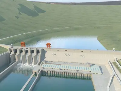 Hydroelectric Power Station 1 3D model