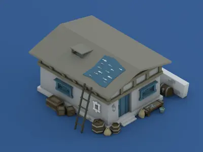 Low Poly Asset Pack Pirates Low-poly 3D model