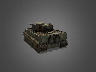 Tiger Tank 2 Camo Types  3D model