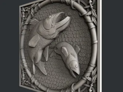 3d STL models for CNC fish 3D model