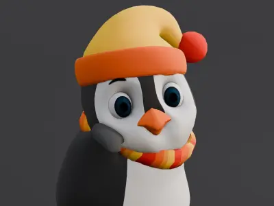 Animated Penguin 3D Model  Low-poly 3D model