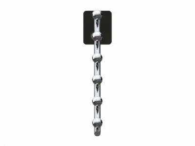 Store pegboard 6 ball waterfall faceout hook 3D model