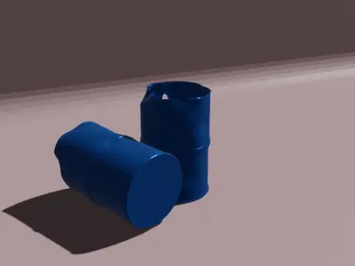 Low-poly barrels two Free low-poly 3D model