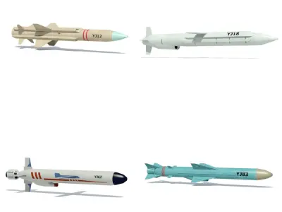 chinese anti ship cruise missile collection 3D model