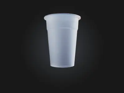 plastic cup Low-poly 3D model