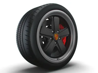 Porsche 911 Iconic Sport Classic wheel 3D model