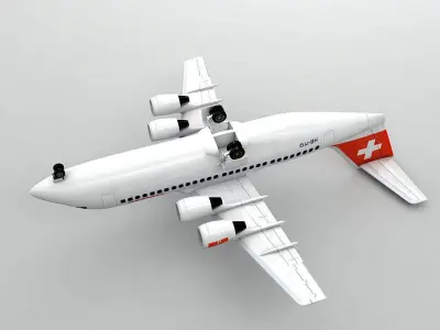 Avro RJ-100 - Swiss Air 3D model