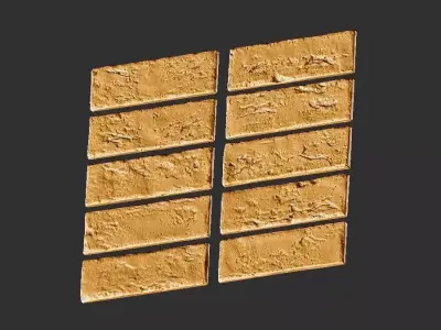brick wall texture 3d 3D print model
