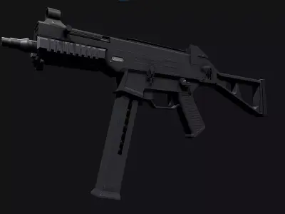 UMP45 Low-poly 3D model