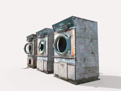 Old Dryers Of The Abandoned Hospital 3D model