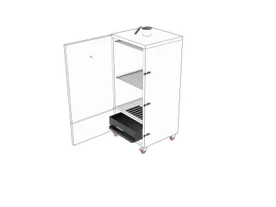 UPRIGHT SMOKER FOR MADE  3D model