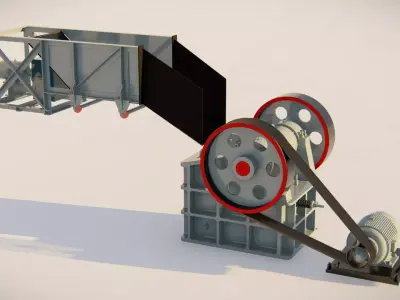 jaw crusher 3D Model 3D model