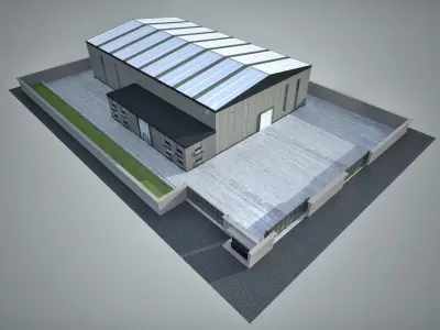 Industrial Building Factory 2 3D model